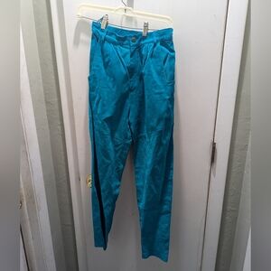 Vintage Roni leather Pants Turquoise color size 7